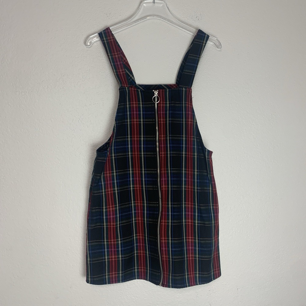 Forever 21 Dress Small Mini Pinafore Plaid Academia Preppy Schoolgirl Y2K Twee S